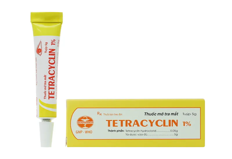 Tuýp mỡ tra mắt Tetracyclin 1%