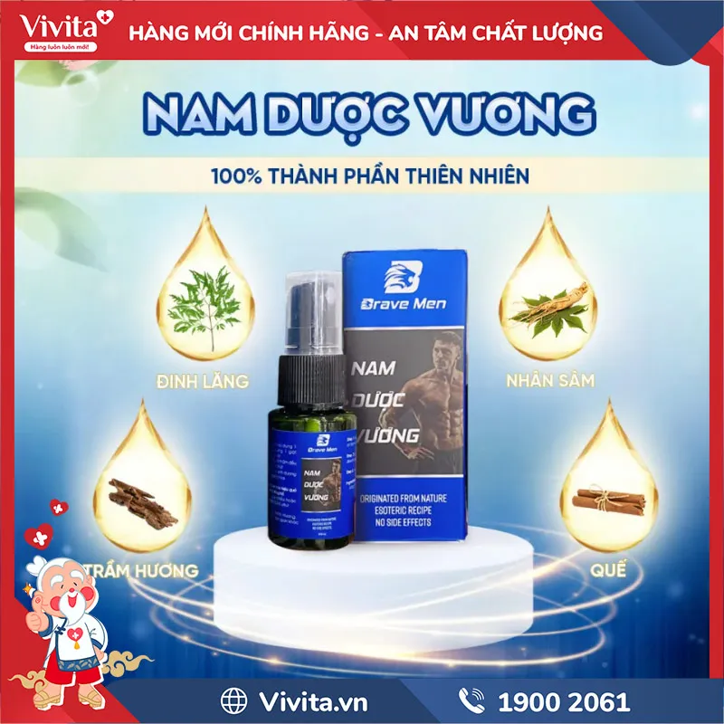 Các thành phần thảo dược chính trong chai xịt Nam Dược Vương