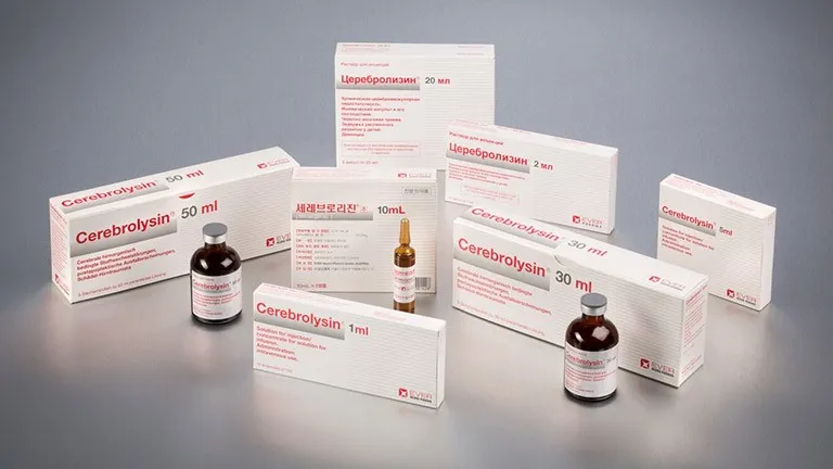 Hộp thuốc Cerebrolysin dạng tiêm, một loại thuốc bổ não peptit