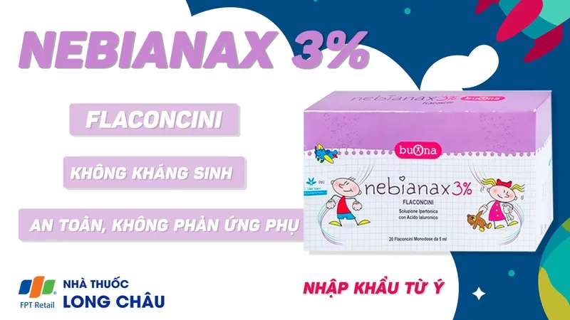 Hộp xịt mũi ưu trương Buona Nebianax 3% cho bé