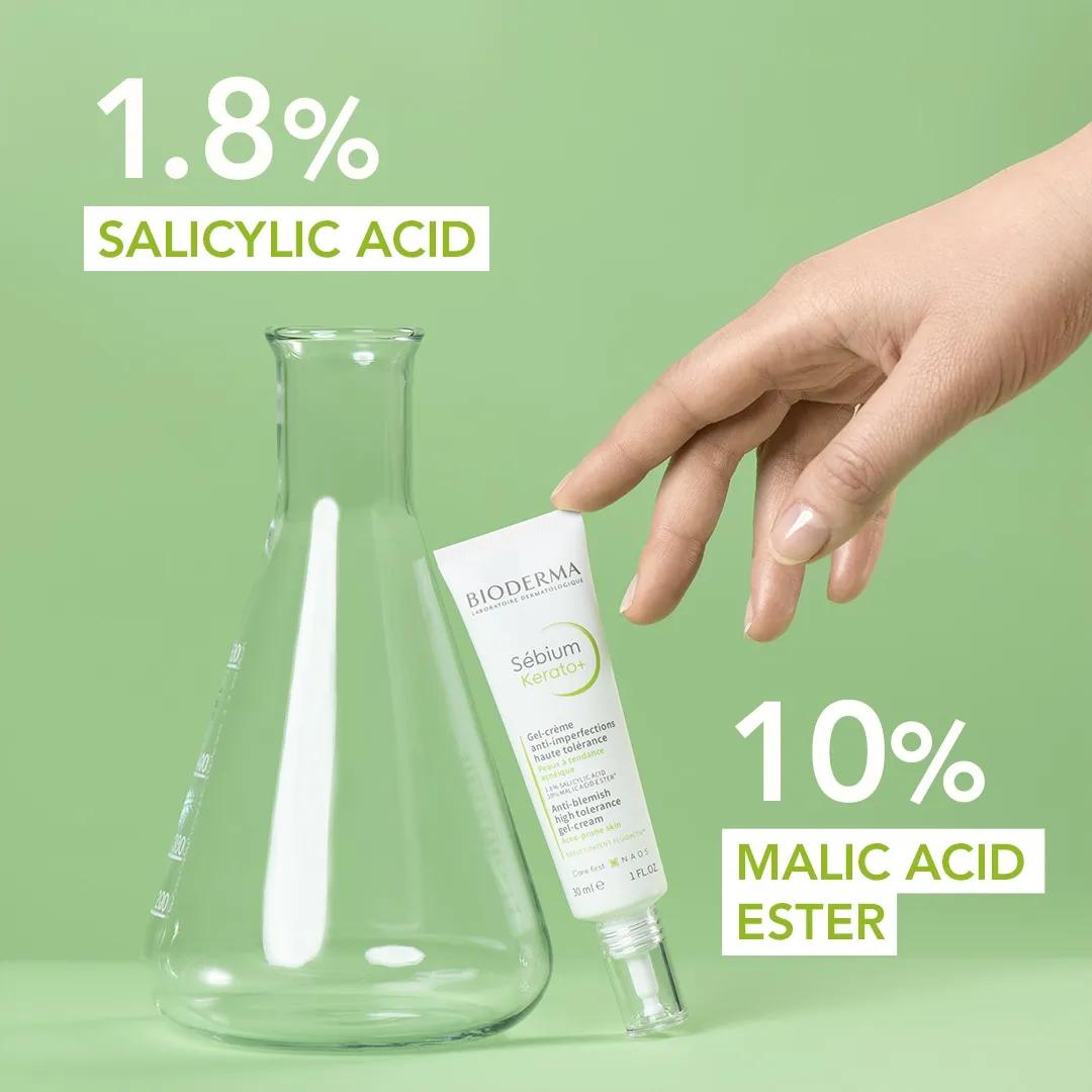 Kem giảm mụn Bioderma Sébium Kerato+ giúp giảm mụn, mờ thâm cho da tuổi dậy thì