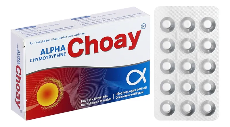 Vỉ thuốc Alpha choay, một loại thuốc giảm phù nề chân phổ biến