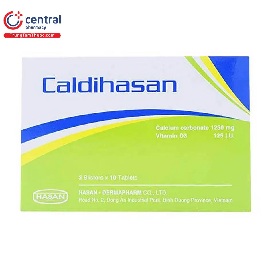 Caldihasan 1250mg bổ sung Canxi và D3