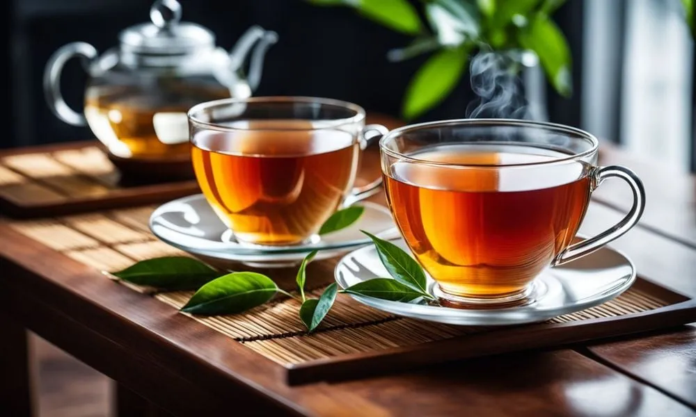 Chuẩn bị trà lá mâm xôi kết hợp bạc hà và đinh lăng.