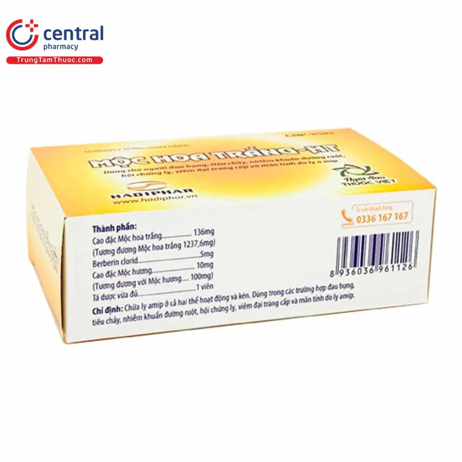 Thuốc Mộc Hoa Trắng-HT điều trị tiêu hóa