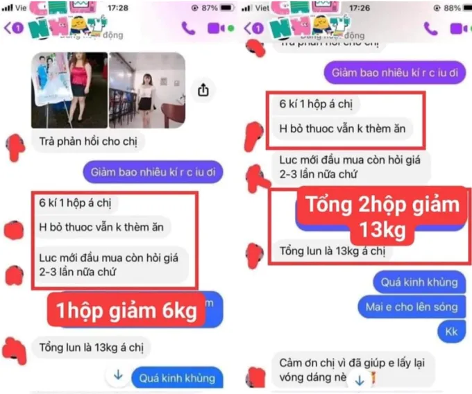 Review của khách hàng về Giảm Cân Vip X2 Tiến Hạnh