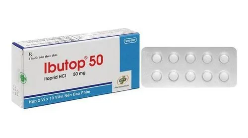 Hộp thuốc Ibutop 50mg, hỗ trợ điều trị các vấn đề dạ dày do viêm mạn tính