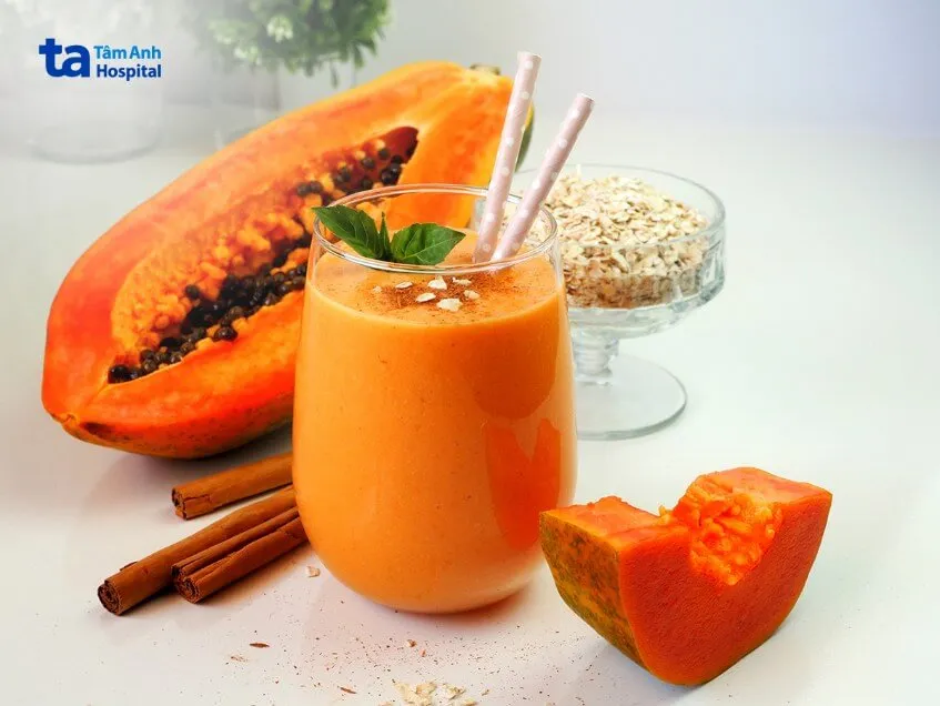 Thiếu máu não nên uống sinh tố đu đủ