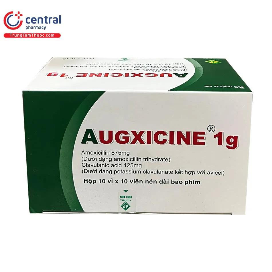 Viên nén bao phim Augxicine 1g