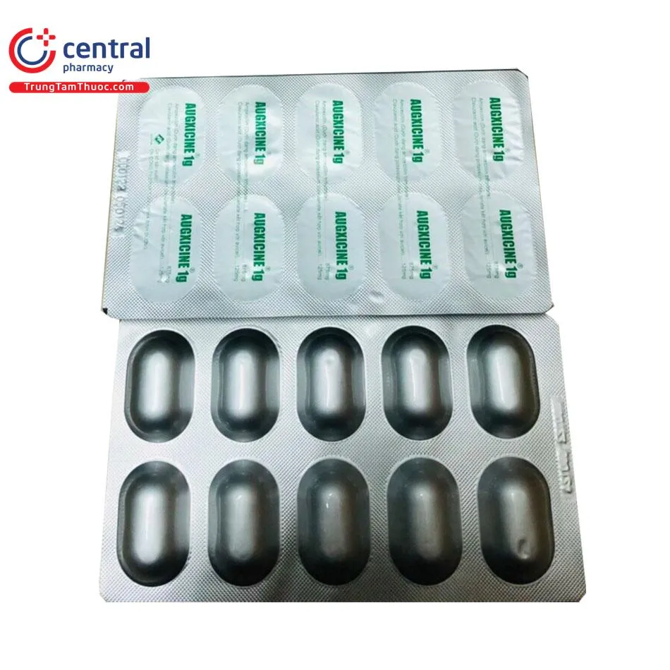 Cận cảnh vỉ thuốc Augxicine 1g