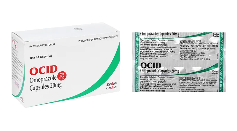 Hộp thuốc Ocid 20mg - Thuốc kê đơn điều trị bệnh dạ dày