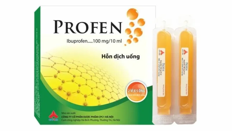 Hình ảnh minh họa chai siro Ibuprofen cho trẻ em