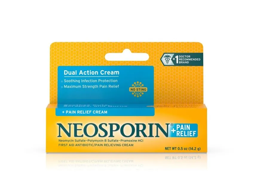 Tuýp thuốc mỡ kháng sinh Neosporin chuyên dùng bôi vết thương hở