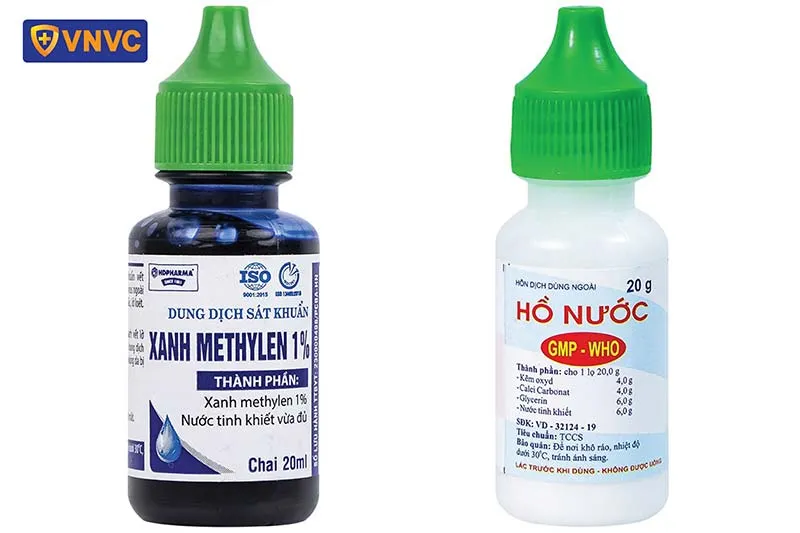 Một số thuốc bôi trị giời leo hiệu quả như xanh methylen và hồ nước